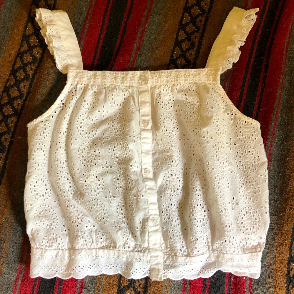 Eyelet cami vintage vibe